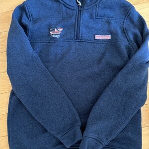 Vineyard Vines Navy Blue Half-Zip Pullover Sweater